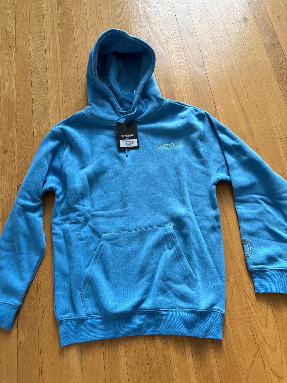 NWT Overtime Sweatshirt Mens MED Blue Hoodie Streetwear Basketball